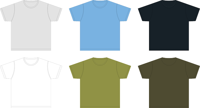 Šest jednobarevných triček v řadě